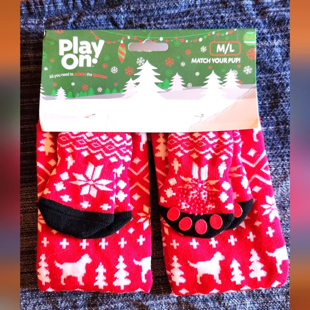 Matching dog sock set